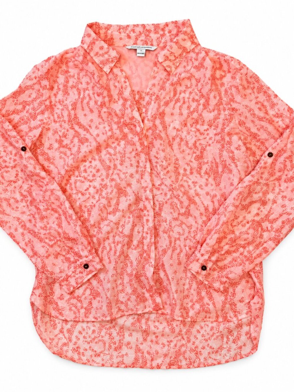 DVF Diane von Furstenberg Silk Cotton Ikat Tunic 14 Resortcore Boho Luxe